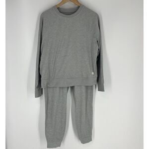 Vuori  Performance Set Size Medium Womens Heather Gray Sweatshirt Jogger Pant